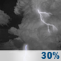 Saturday Night: Chance Showers And Thunderstorms