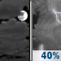 Thursday Night: Mostly Cloudy then Chance Showers And Thunderstorms