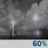 Monday Night: Slight Chance Showers And Thunderstorms then Showers And Thunderstorms Likely