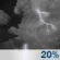 Tuesday Night: Slight Chance Showers And Thunderstorms